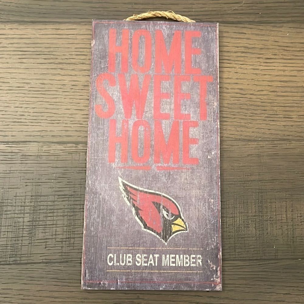 NFL arizona cardinals distressed wooden sign
